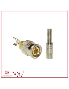 Safire - Conettore Bnc Maschio Da Saldare - Cavo Rg59 - 1 Unità