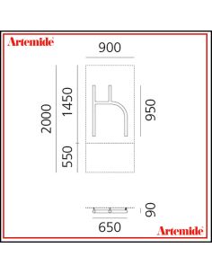 Artemide Alphabet Of Light Lampada Da Parete 'K' Uppercase E Solo Supporto 2