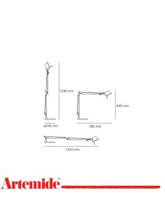 Tolomeo Da Tavolo Bianca Completa Con Base Diametro 23Cm 2