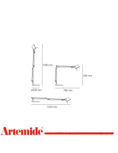 Artemide Tolomeo Led Lampada Da Tavolo Alluminio Con Base 2700K 2