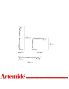 Tolomeo Lampada Tavolo Led Alluminio3000k Con Base 23Cm 2