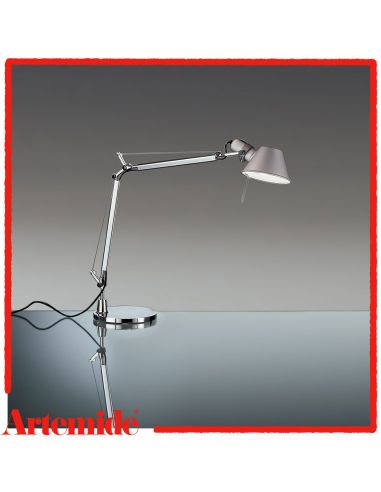 Artemide Tolomeo Mini Alluminio Lampada Da Tavolo Completa Di Base 20Cm