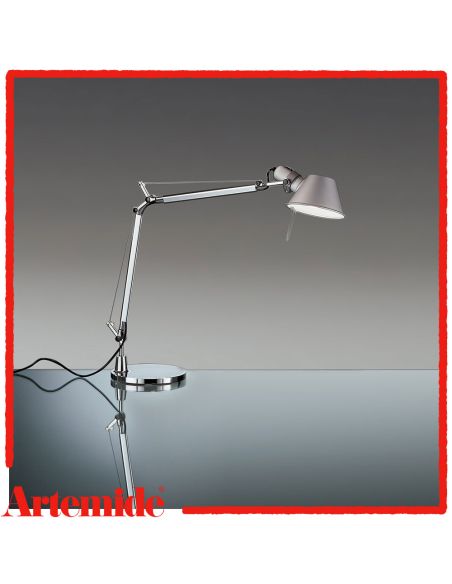 Artemide Tolomeo Mini Alluminio Lampada Da Tavolo Completa Di Base 20Cm