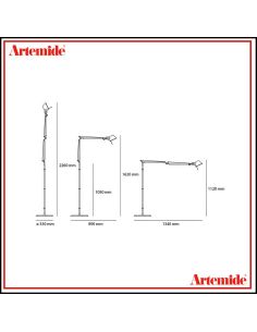 Artemide Tolomeo Terra Alluminio Completa Di Sostegno Scorrevole 2