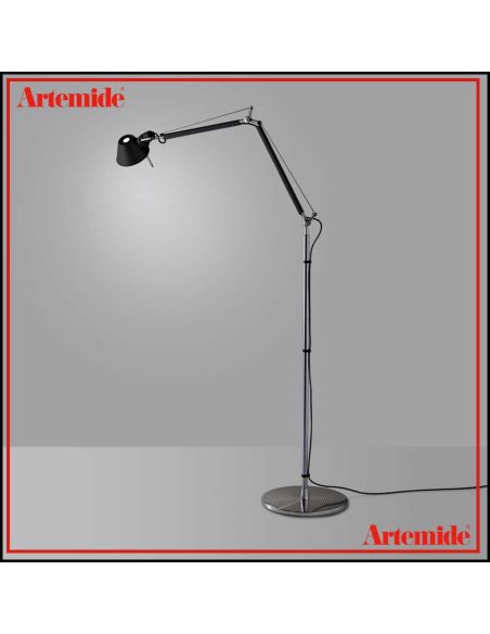 Artemide Tolomeo Terra Nera Completacon Sostegno Scorrevole