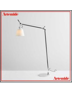 Tolomeo Basculante Reading Lampada Da Terra Con Diffusore Pergamena 180