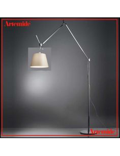 Tolomeo Mega Terra Alluminio Con Dimmer E Diffusore Pergamena 360Mm