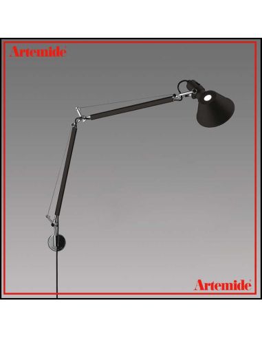 Lampada Da Parete Artemide Tolomeo Mini Wall Colore Nero A005940