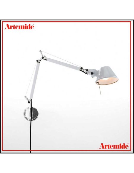 Lampada Artemide Tolomeo Micro Parete Bianco Lucido 0010920A