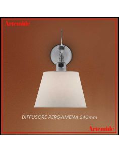 Artemide Tolomeo Diffusore 24 Da Parete Pergamena