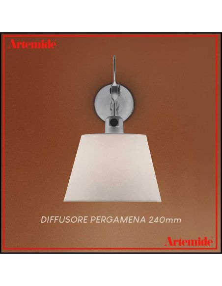 Artemide Tolomeo Diffusore 24 Da Parete Pergamena