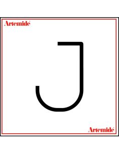 Artemide Alphabet Of Light Lampada Da Parete 'J' Uppercase E Solo Supporto