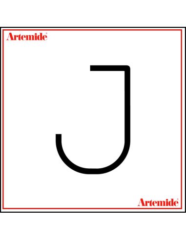 Artemide Alphabet Of Light Lampada Da Parete 'J' Uppercase E Solo Supporto