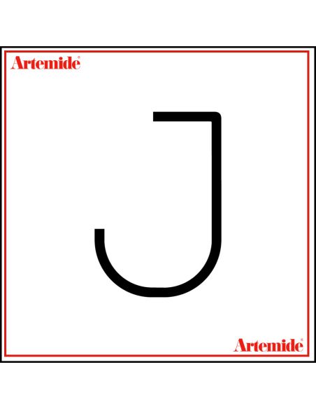 Artemide Alphabet Of Light Lampada Da Parete 'J' Uppercase E Solo Supporto