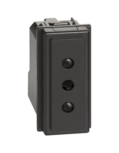 L.Now - Presa 2Pt 10A 250Vac Nera