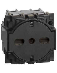 L.Now - Presa Flat 16A Std Ger-Ita Nera