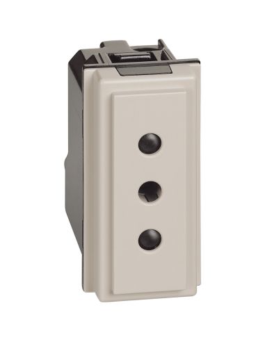 L.Now - Presa 2Pt 10A 250Vac Sabbia