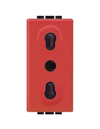 Living Int - Presa Bipasso 2Pt Rossa