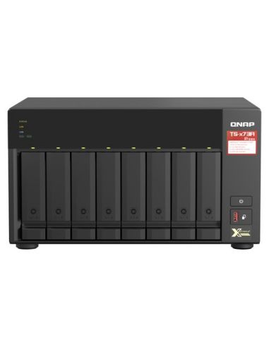 Nas Tower Qnap Ts-873A-8G 8Hd  2Xm.2 Nohdd 2.5/3.5 Ram 8Gb Ddr4 2P 2.5Gbe 3P Usb3.1 Amd Ryzen V1500b 4C/8T 2.2 Ghz