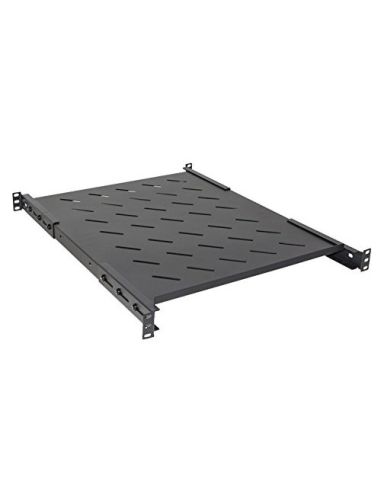 Ripiano Link Per Armadio Rack 19 Allungabile 550Mm Con 4 Agganci Nero Per Armadi Profondi 800Mm
