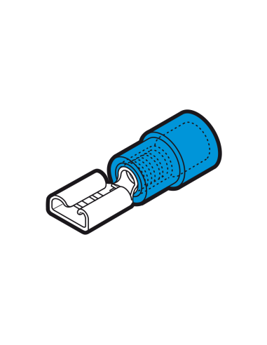 Innesto Femmina Blu 6,35X0,8