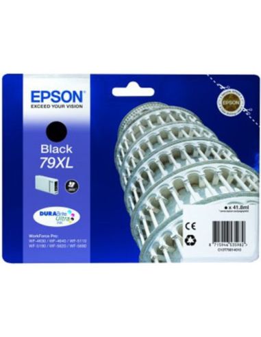 Ink Epson C13t79014010 Nero Torre Di Pisa (Taglia Xl) X Wf-5110Dw Wf-5190Dw Wf-5620Dwf Wf-5690Dwf Wf-4630Dwf Wf-4640Dtwf