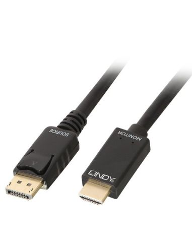 Cavo Lindy Displayport Maschio - Hdmi A Maschio 10.2G Connettori Placcati Oro 2Mt
