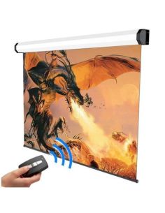 Schermo Proiezione Elettrico Amalfi 240X240cm Tela Bianco Con Radiocomando Rf Integrato
