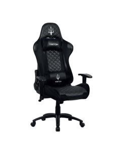 Sedia Triton By Atlantis Gaming Chair X3 Schienale E Seduta Imbottiti Carbon Feel Formato Racing Nero P050-X3-Bb