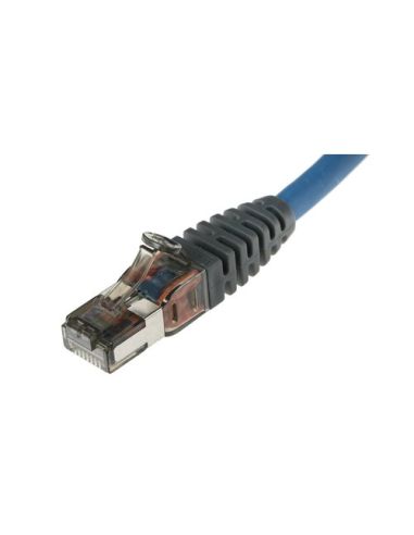 Bretel.Di Conn.Plug/Plug Rj45,6A 500Mhz Lunghezza 2M Con Condut. A Trefoli 26Awg Guaina Esterna In Materiale Lszh Iec 332.1 Blu