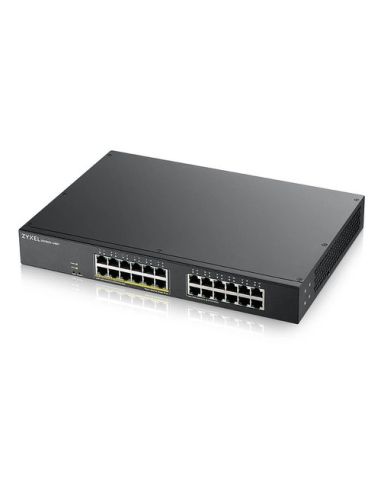 Switch Zyxel Gs1900-24Ep-Eu0101f 24P Gigabit (12P Poe Erog Fino 130W) - Supp.Ipv6, Vlan, Rack 19
