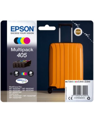 Multipack Epson 405 C13t05g64010 4C Trolley X Wf-3820Dwf Wf-3825Dwf Wf-4820Dwf Wf-4830Dtwf Wf-3640Dtwf Wf-7830Dtwf Wf-7840Dtwf