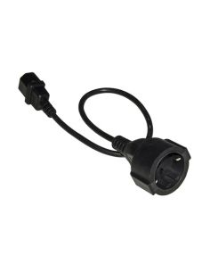 Cavo Adattatore Di Alimentazione Presa Schuko Tedesca Femmina - Iec C14 Maschio Cm 50