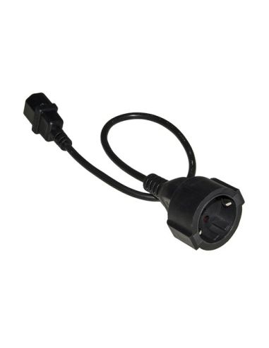 Cavo Adattatore Di Alimentazione Presa Schuko Tedesca Femmina - Iec C14 Maschio Cm 50
