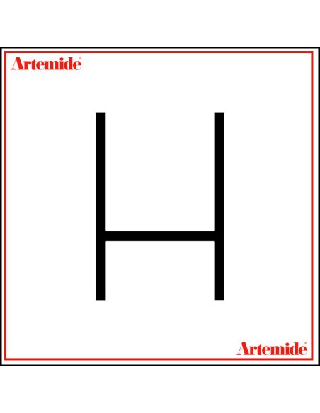 Artemide Alphabet Of Light Lampada Da Parete 'H' Uppercase E Solo Supporto
