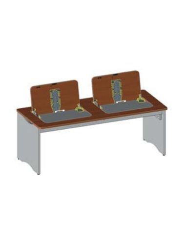 Tavolo Imo X 2 Monitor Max 22 E Tastiera O Nb A Scomparsa Blindato Cm 166X71x74  -  Bsx0089f