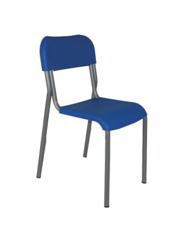 Seduta E Schienale Stampati In Materiale Termoplastico, Gambe Fisse, Struttura Impilabile, Altezza Media 46Cm