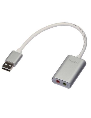 Adattatore Lindy Usb-Audio Connessone Di Casse O Cuffie E Microfono Con Interfaccia Jack Da 3.5Mm Da Una Porta Usb Tipo A