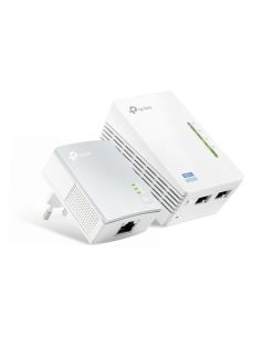Adattatore Powerline Tp-Link Wireless N Extender Tl-Wpa4220kit Conf.2Pz Av600 300Mbps 2 Porte Ethernet