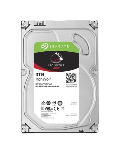 Hd Seagate Iron Wolf Sata3 3Tb 3.5 5900 Rpm  64Mb Cache 24X7 - Nas Hdd - St3000vn007 - Gar. 3 Anni