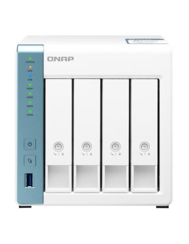 Nas Tower Qnap Ts-431P3-2G 4Hd 3,5/2,5Sata6 Nohdd 1Px2.5Gbe  1Pxgbe 3P Usb3.2 Ram 2Gb Quadcore Al314 1.7Ghz