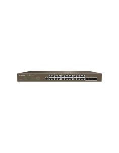 Switch Tenda Teg5328f 24P Gigabit 10/100/1000 Rj45 4P Sfp 1P Console L3 Managed 1U 19-Inch Rack-Mountable