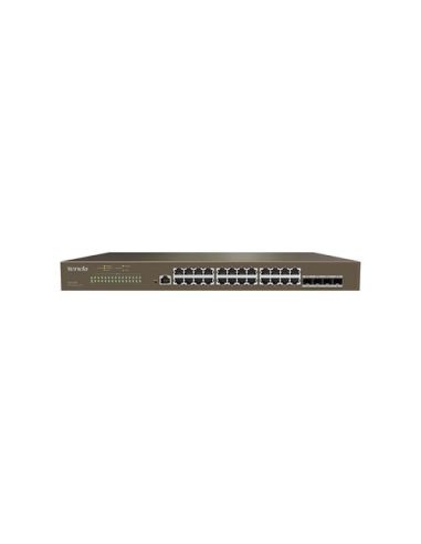 Switch Tenda Teg5328f 24P Gigabit 10/100/1000 Rj45 4P Sfp 1P Console L3 Managed 1U 19-Inch Rack-Mountable