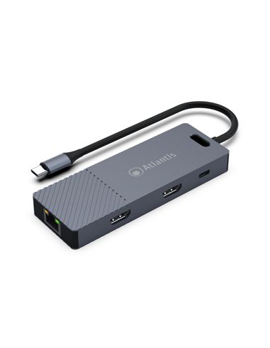 Mini Docking Atlantis A04-Tc_Dk48 In: 1Xusb-C Out: 2Xhdmi 4K@30Hz Single/Fhd@60Hz Dual-Triple 1Xgbitlan 3Xusb3.0 1Xusb-C(Pd)