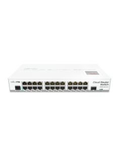 Switch Mikrotik Cloudrouter 125-24G-1S-In With Atherosar9344 Cpu,128Mb Ram, 24Xgigabit Lan,1Xsfp, Routeros L5,Lcd Panel,Psu