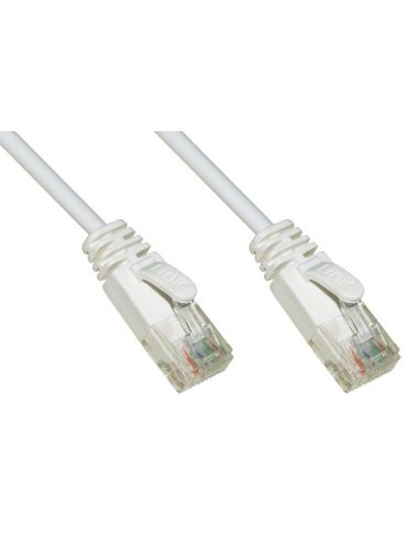 Cavo Rete Categoria 6 Non Schermato Utp Colore Bianco Halogenfree Mt 0,5 Slim