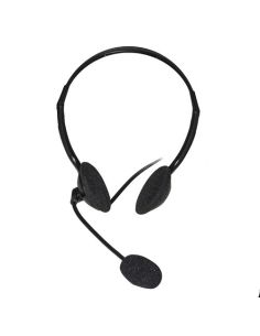 Cuffia Audio Con Microfono Link Con 1 Connettore Jack 3,5 Mm Lunghezza Cavo 1,30 Mt Colore Nero