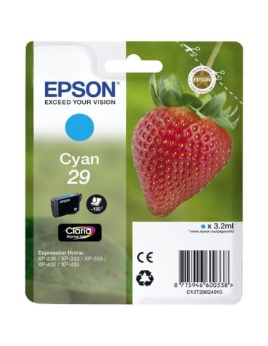 Ink Epson C13t29824012 Ciano Fragola X Xp-255 Xp-245 Xp-332 Xp-335 Xp-432 Xp-342 Xp-345 Xp-442 Xp-445 Xp-452