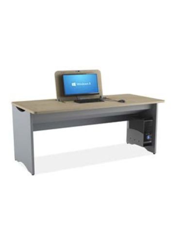 Cattedra  Con Botola Blindata X Monitor Max 22 E Tastiera O Nb,Sistema Meccanico X Salita - Bsx0171f Dim.140X75x74