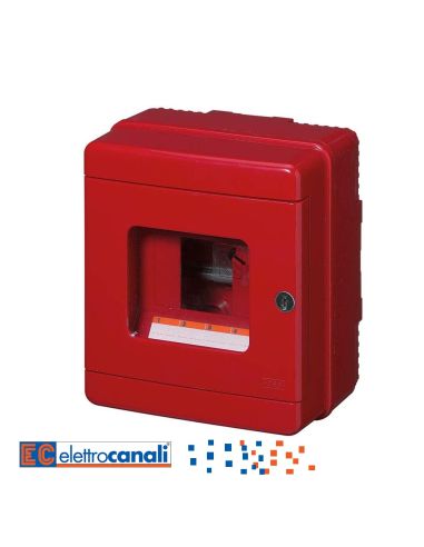 Centralino Emergenza Ip56 Rosso 4 Mod.